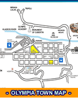 Olympia Greece - Town Map